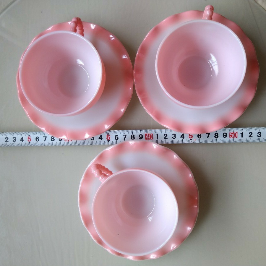 送料無料/新品】 Hazel Atlas Pink Ripple 4点セット ヘーゼルアトラス