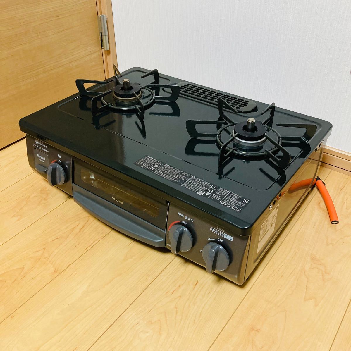 【美品】Rinnai リンナイ プロパンガス用 ガスコンロ KG35NBKR