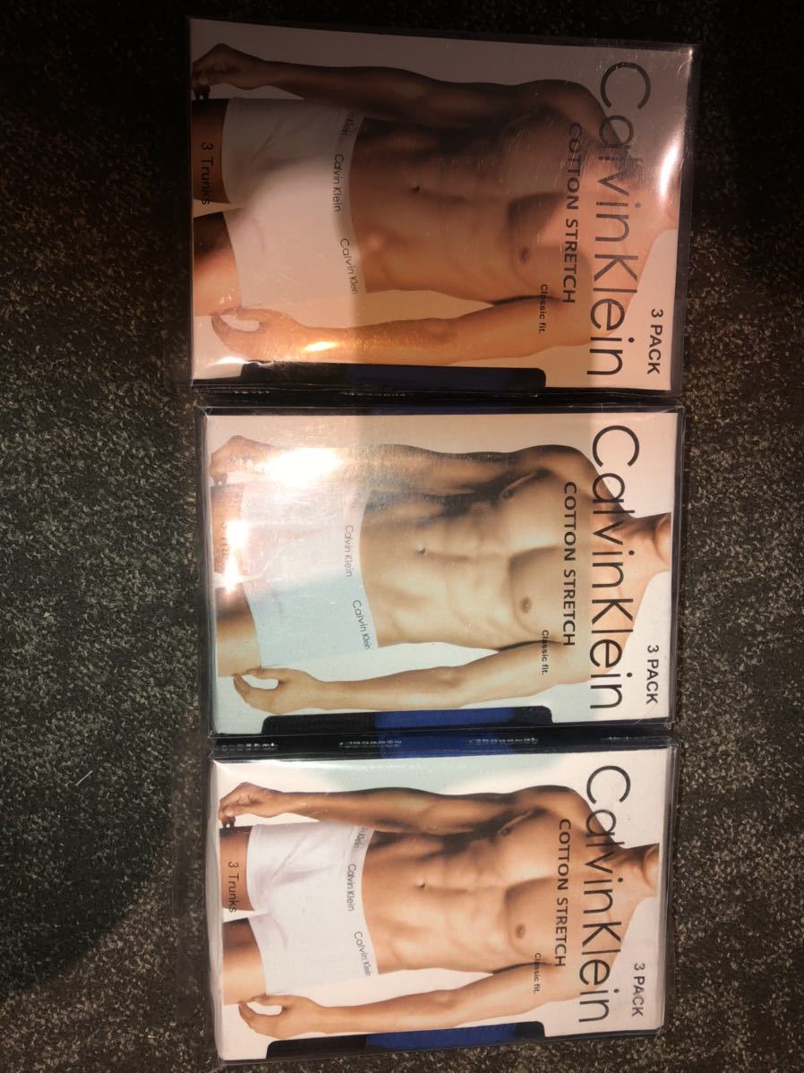 1円スタートラスト！Lサイズ3箱セットで！合計9枚カルバンクライン Calvin Klein ボクサーパンツ 3枚セット メンズ LOW RISE TRUNK 新品_画像2