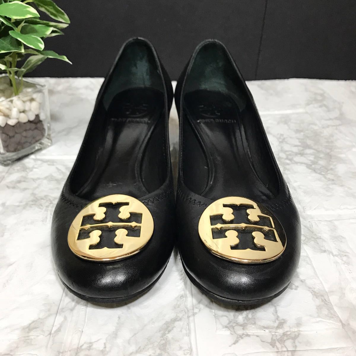TORY BURCH トリーバーチ パンプス チャンキーヒール サイズ6 1/2 レザー ビジネスシューズ レディース