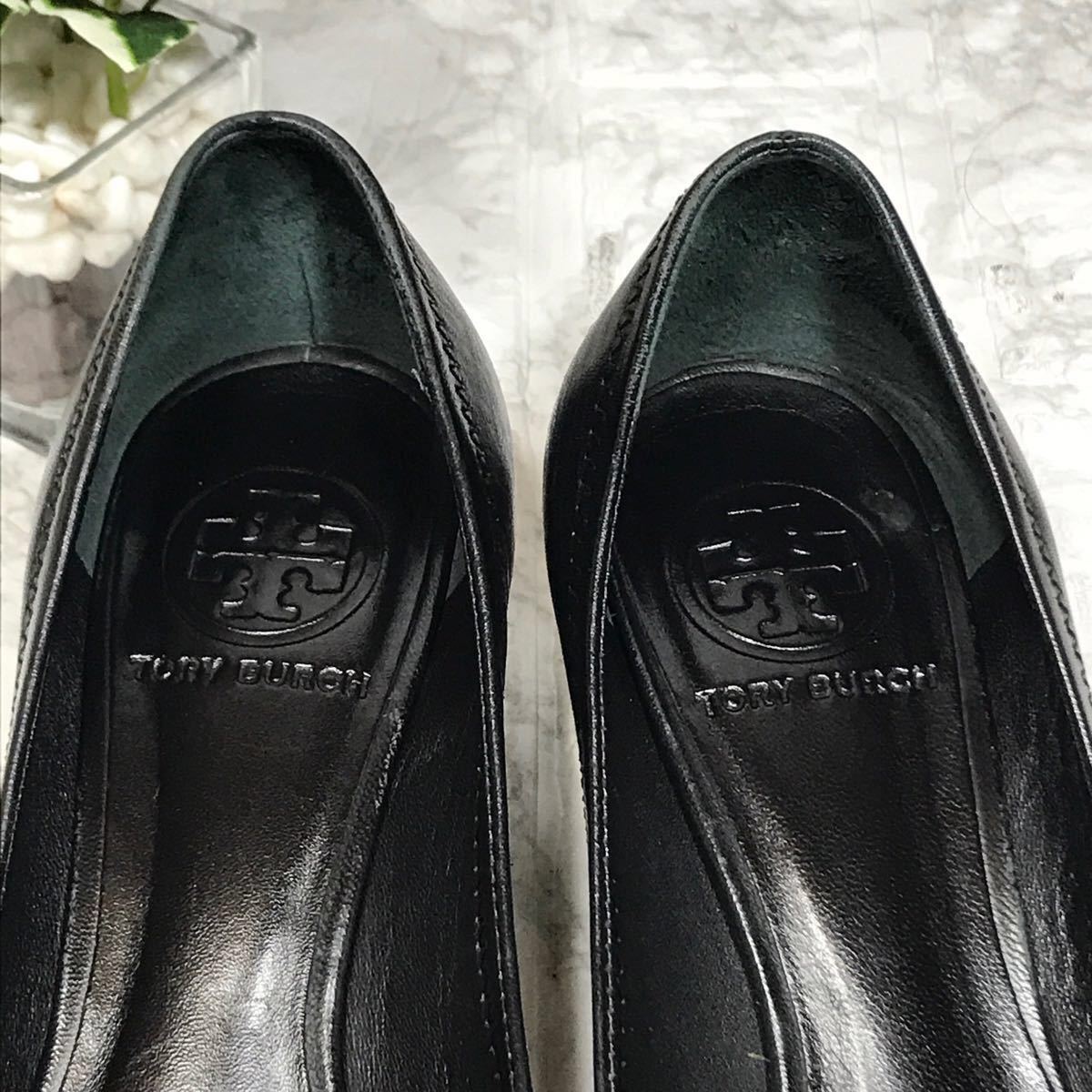 TORY BURCH トリーバーチ パンプス チャンキーヒール サイズ6 1/2 レザー ビジネスシューズ レディース