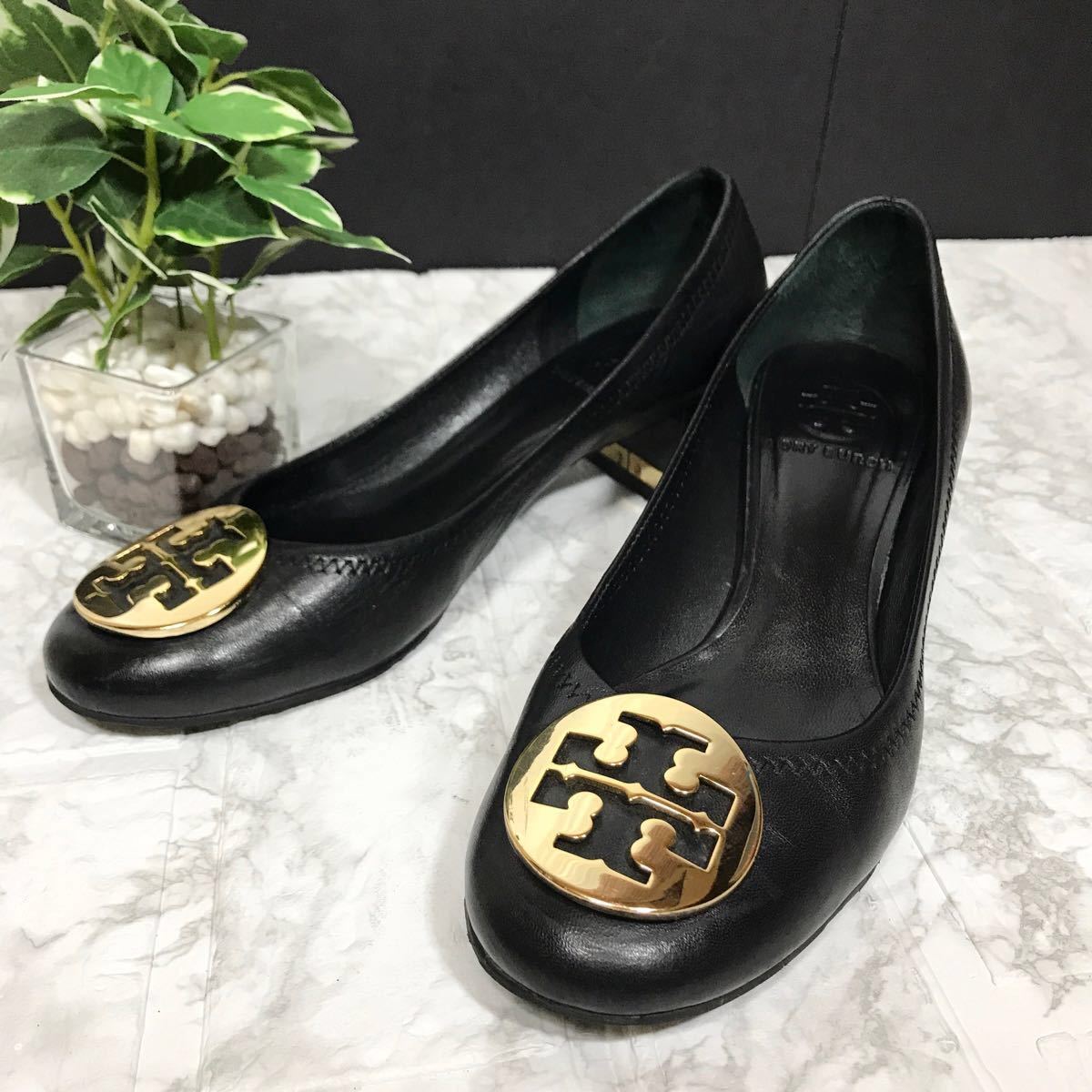 TORY BURCH トリーバーチ パンプス チャンキーヒール サイズ6 1/2 レザー ビジネスシューズ レディース