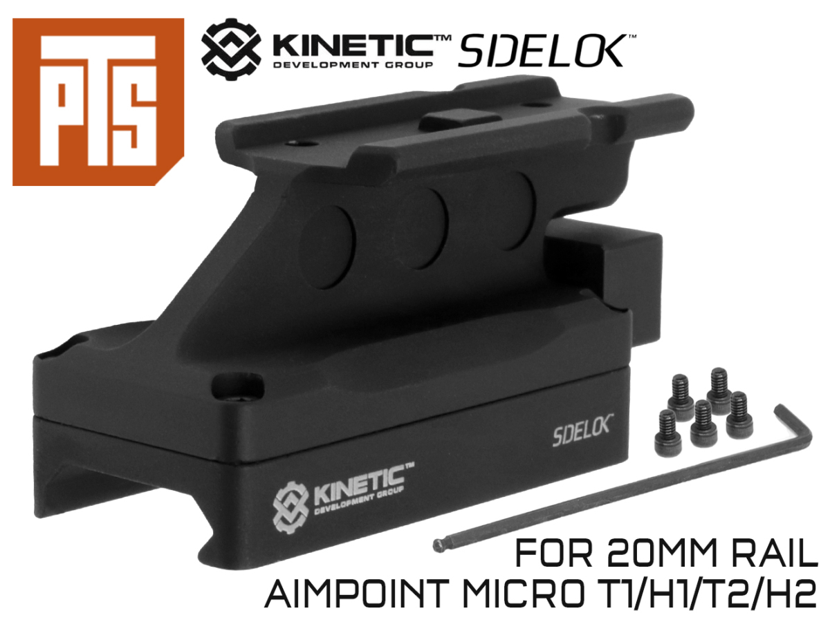 PTS-KN0005　PTS Kinetic SIDELOK Aimpoint Micro T1/T2 QDマウント Lower 1/3 Co-Witness