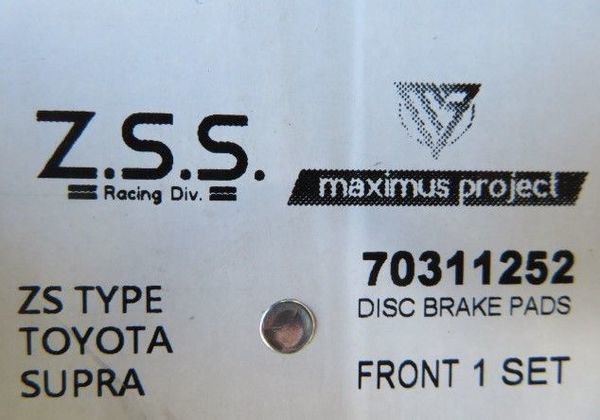 *Z.S.S. MP brake pad ZS sports type front Chaser Mark 2 Cresta Verossa Altezza Supra Aristo ZSS