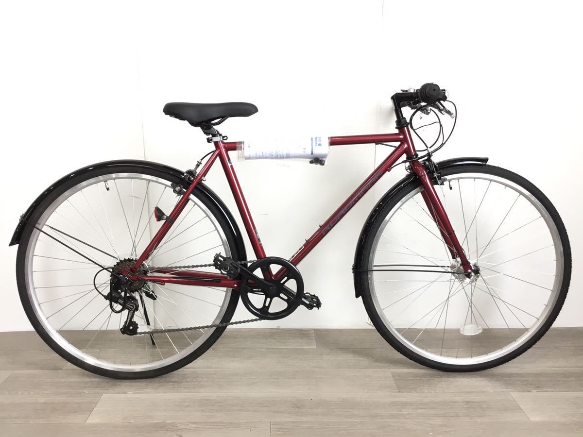 お買得】 ZXL21001129 赤 レッド (735) 自転車 クロスバイク 6段ギア