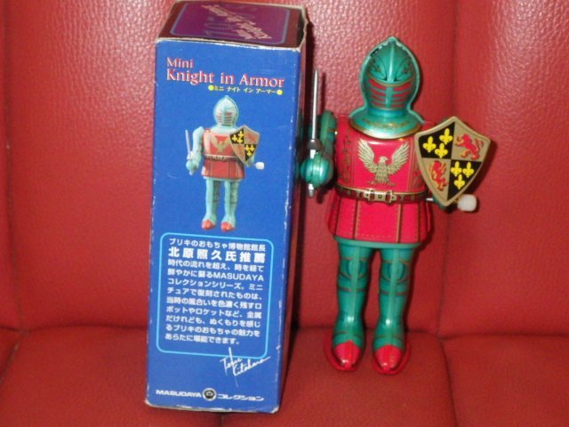90\'S* increase rice field shop * Mini Night in armor -* doll *zen my * Vintage * tin plate * Showa Retro * toy * robot * made in Japan * knight 