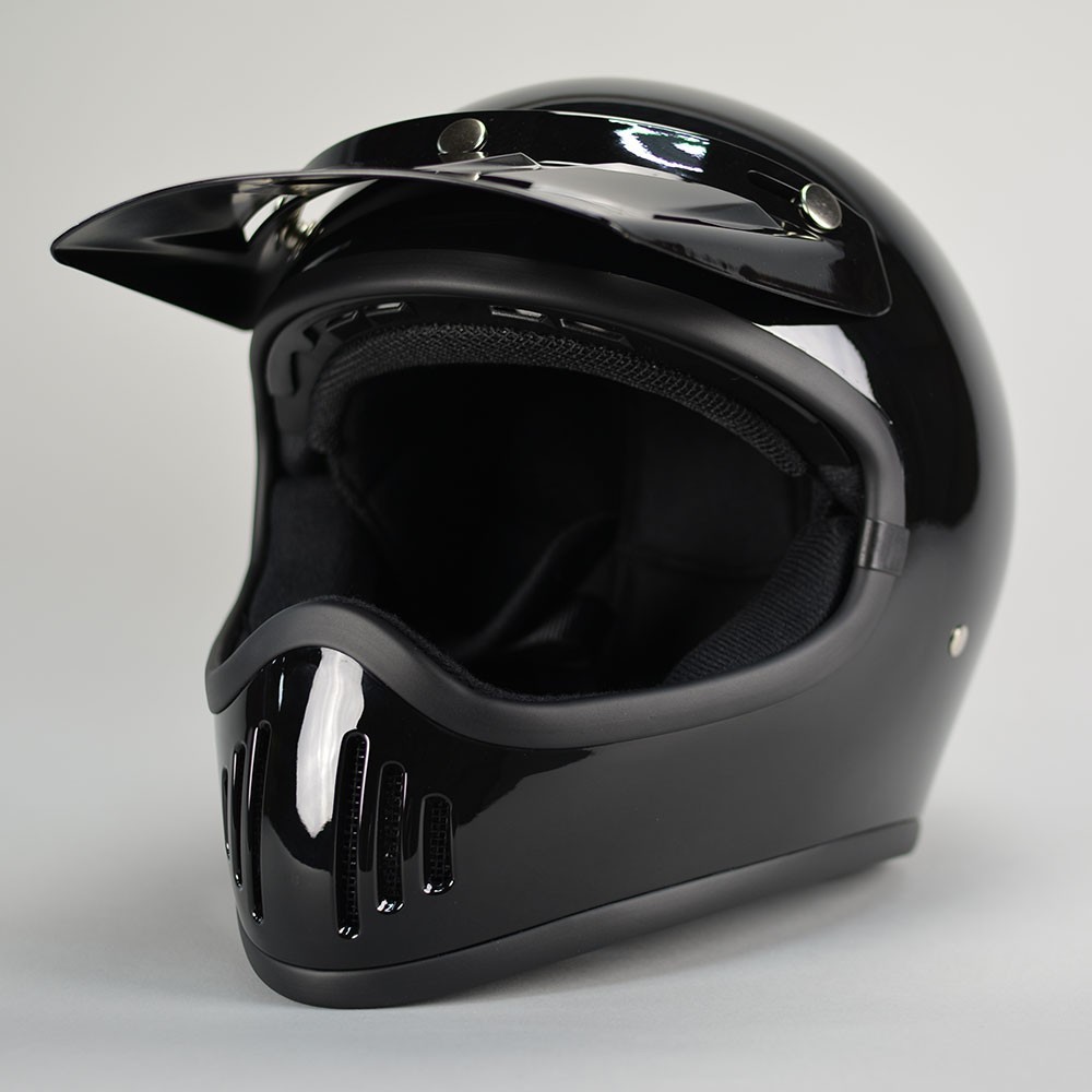 GT501 ビンテージ ヘルメット オフロード 族ヘル フルフェイス GT-501 ノスタルジック ヘルメット ブラック_画像3