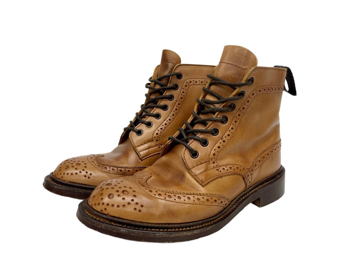 Tricker’s (トリッカーズ) MALTON モールトン カントリーブーツ ウイングチップ 7ホール 英国製 UK4.5 2508 ブラウン レディース/028_画像1