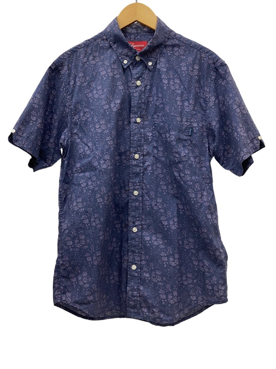 Supreme シュプリーム 13SS Liberty Shirt リバティシャツ 半袖シャツ flower フラワー 花柄 Sサイズ コットン ネイビー メンズ 男性用/027_画像1