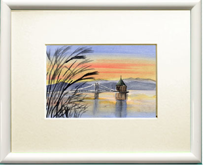 0 no. 8121 number [...... mountain lake ]| rice field middle thousand .( four season watercolor ).| present attaching .