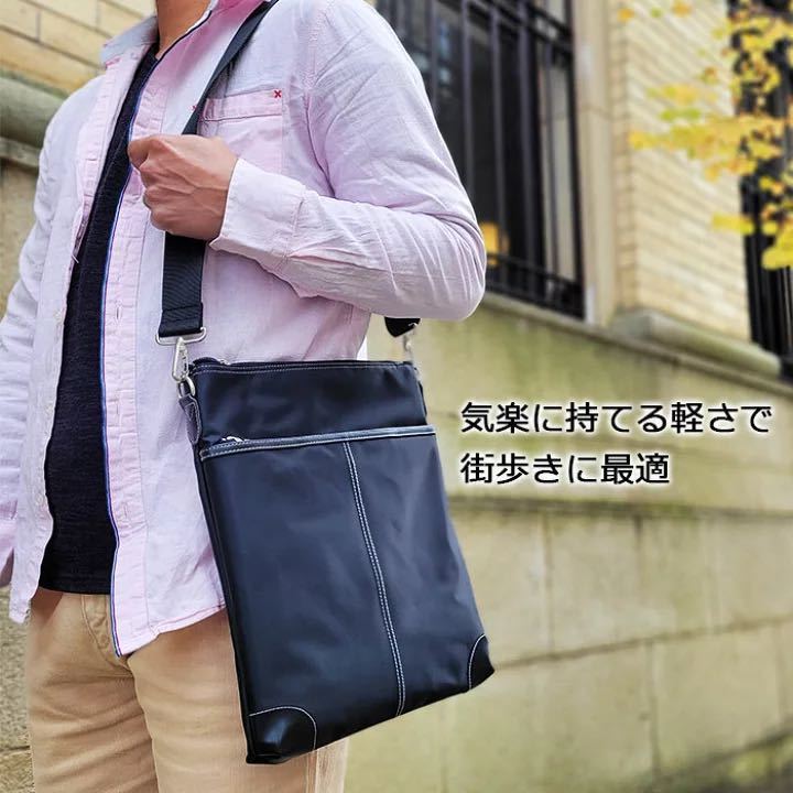 ショルダーバッグ メンズ 縦 日本製 国産 豊岡製鞄 A4ファイル 高密度ナイロン 薄マチ 軽量 スマート カジュアルバッグ カジュアル 33771_画像9