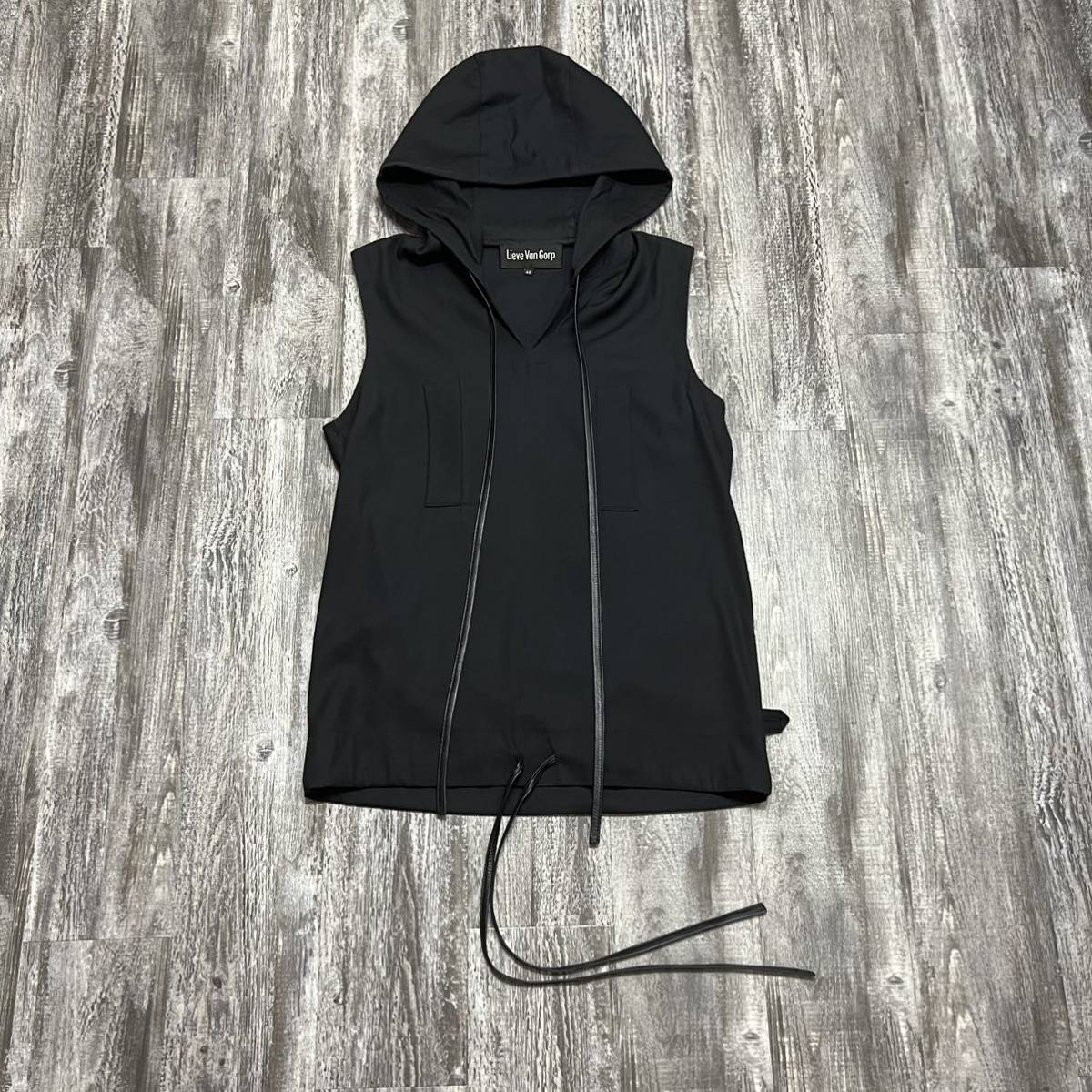 最適な材料 VAN LIEVE 1990s GORP ベスト レザー ノースリーブパーカー