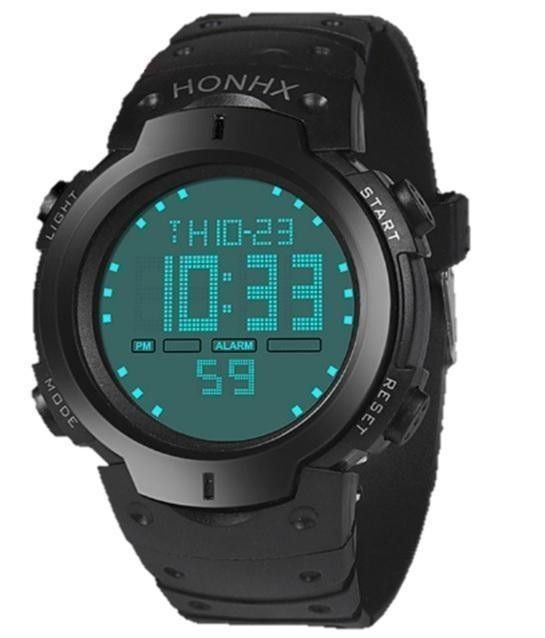 人気ブレゼント! HONHX 腕時計 デジタル 多機能 ダイバーズウォッチ 3気圧防水