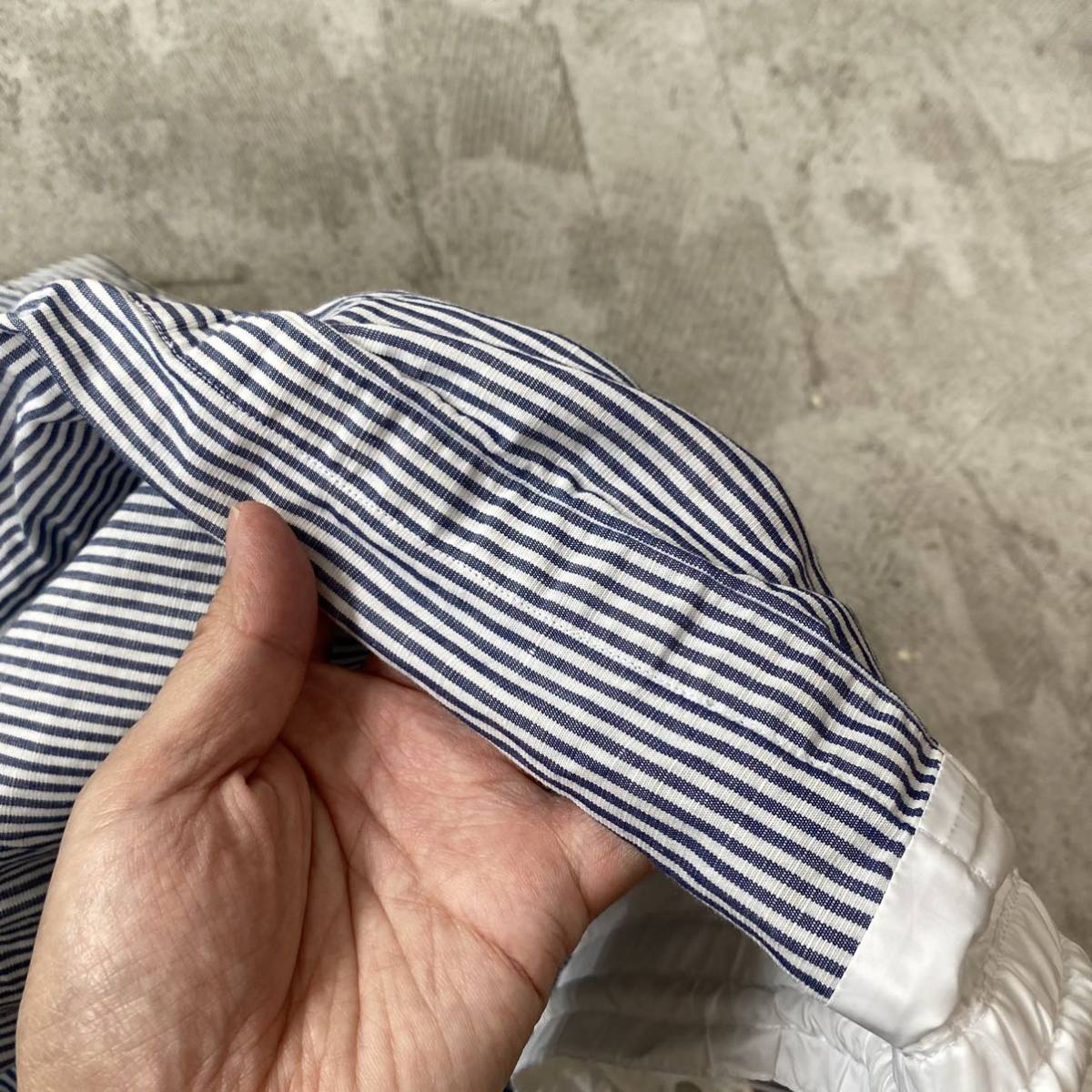 ヤフオク! - 定番 sacai サカイ ストライプ ドローコード シャツ...