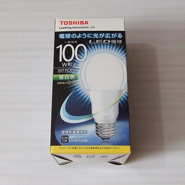 東芝 LDA13N-G/100W LED電球 E26 昼白色 1520lm 密閉器具対応_画像1