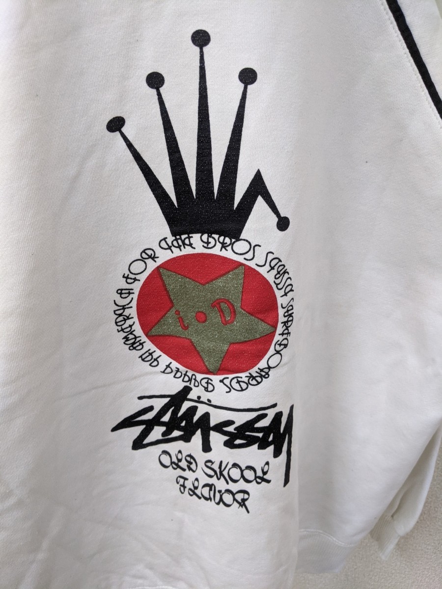 Stussy スウェット クラウン 両面ロゴ グレー-