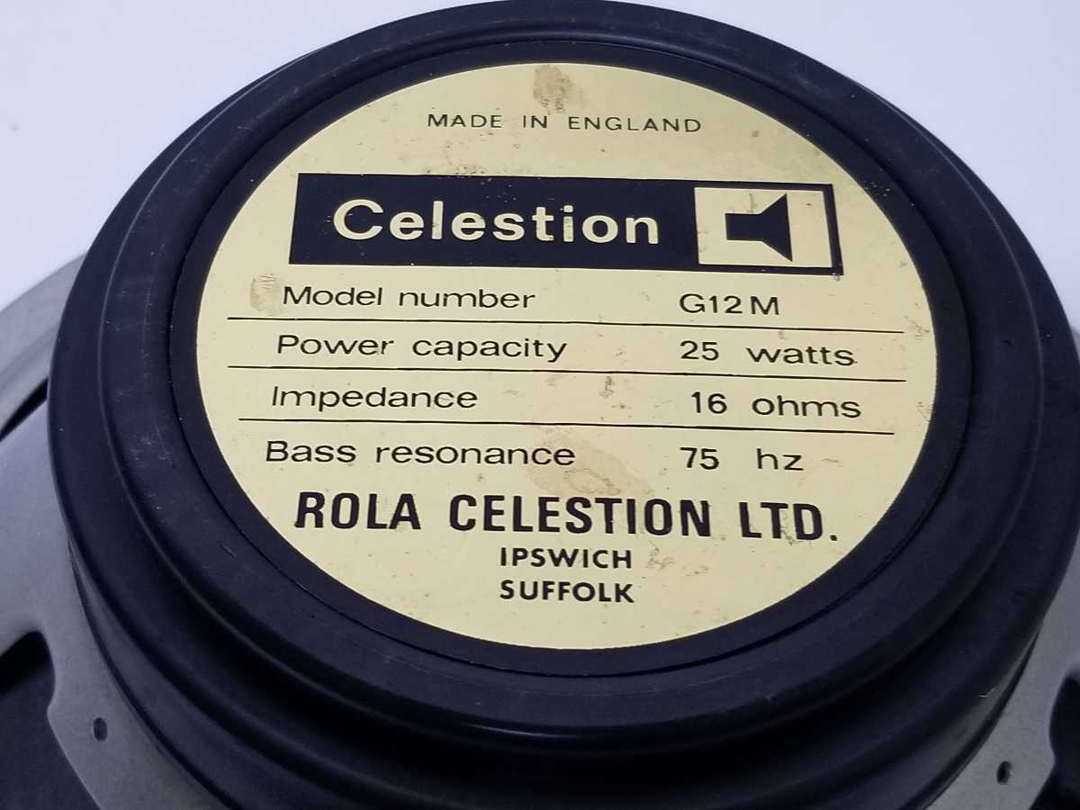 全額返金保証付 ROLA CELESTION G12M Blackback MADE IN ENGLAND 1978年製_画像5