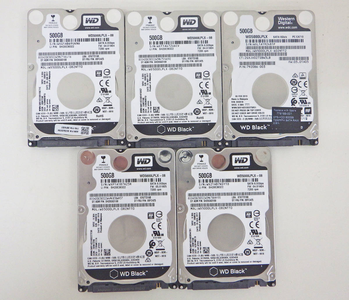 HDD 5台set Western Digital black WD5000LPLX HDD 500GB SATA 32MB SATA/600 7200RPM 2.5インチ 7mm み(500GB~)|売買されたオークション情報、yahooの商品情報をアーカイブ公開 - オークファン(aucfan.com) HDD 5台set Western Digital black WD5000LPLX HDD 500GB SATA 32MB SATA/600 7200RPM 2.5インチ 7mm み(500GB~)|売買されたオークション情報、yahooの商品情報をアーカイブ公開 - オークファン(aucfan.com)