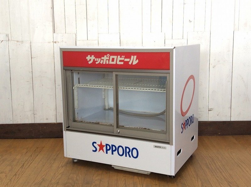 [ Sanyo / холодильная витрина / действительный содержание сложенный 94L/SMR-U45/100V/50Hz60Hz/ с роликами /800×780×555mm] напиток напиток пиво sake вид сок 