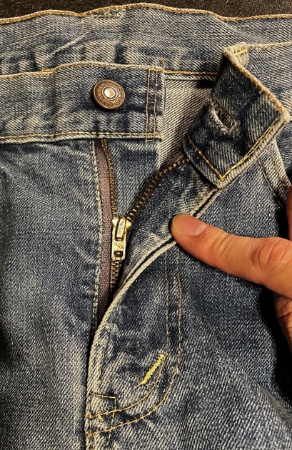 ビッグE60sビンテージLEVI'S805BigEデニムW32インディゴ美色イエローステッチ綿糸USA製リーバイス60年代オリジナルLEVIS(505タイプ66前期xx_画像7