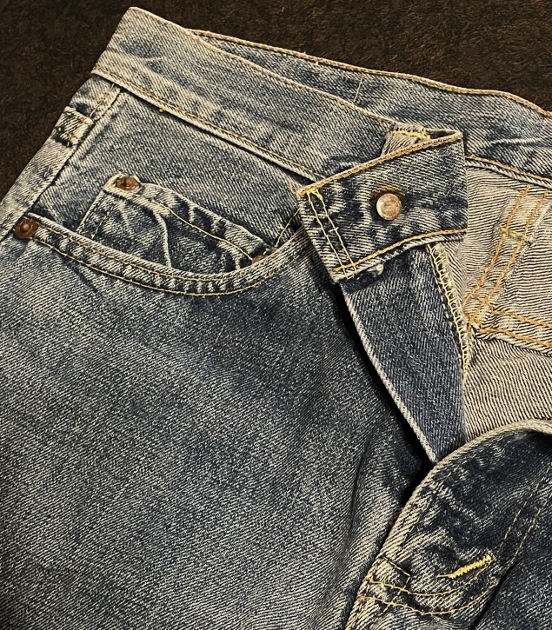 ビッグE60sビンテージLEVI'S805BigEデニムW32インディゴ美色イエローステッチ綿糸USA製リーバイス60年代オリジナルLEVIS(505タイプ66前期xx_画像8