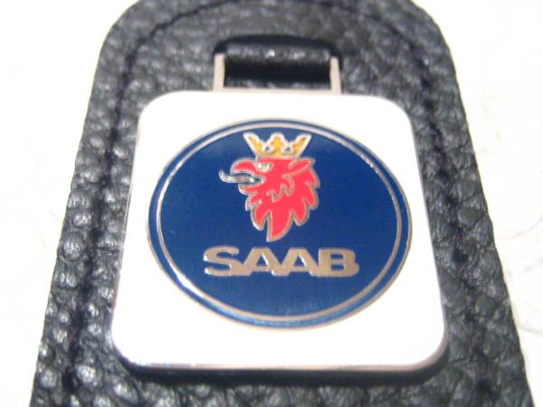 【Spiral】サーブ・SAAB 角型・本革キーホルダー 新品/イギリス製/_画像2