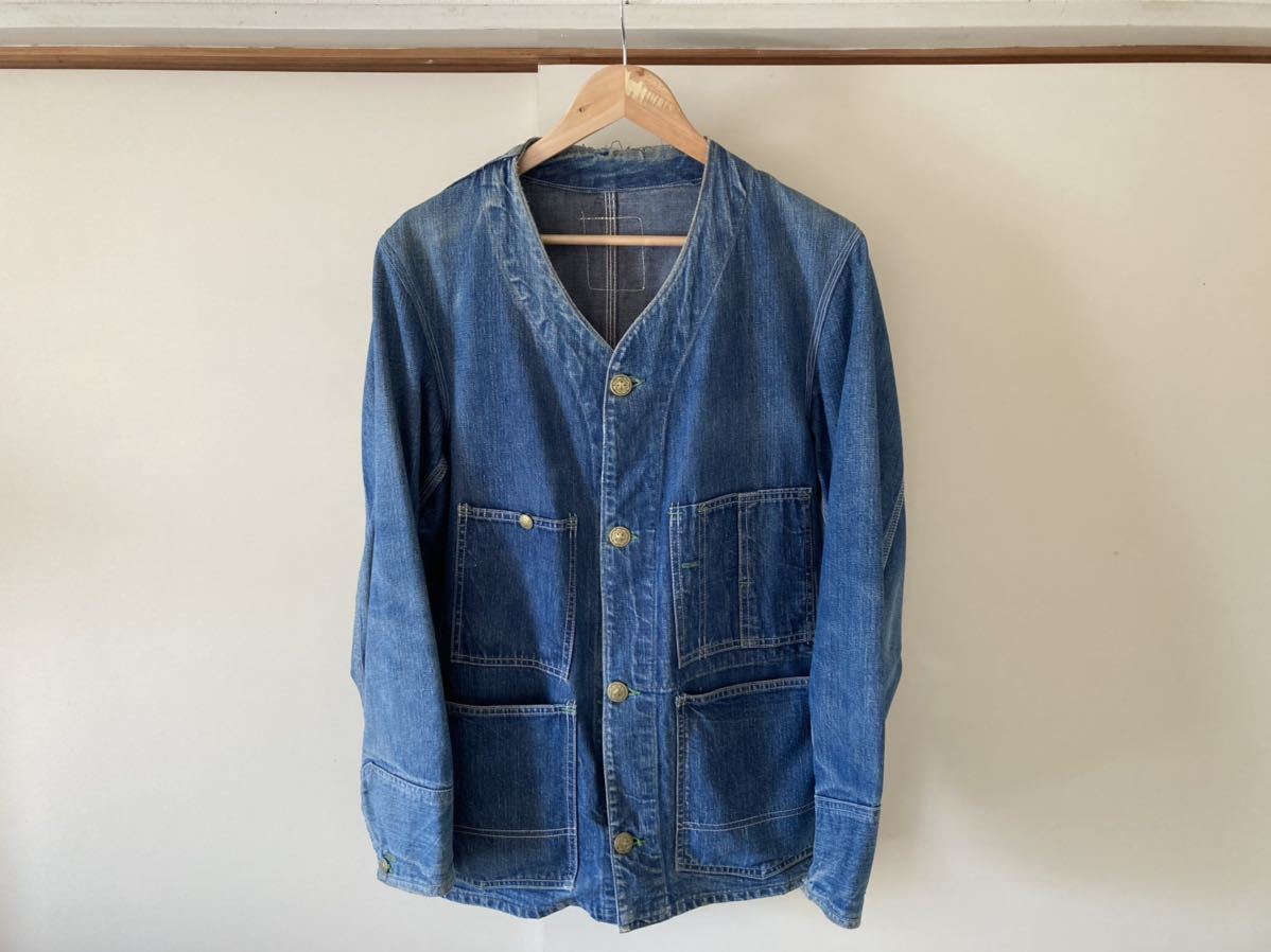 40s 50s デニムエンジニアジャケット ロング丈 oshkosh 珍品 | fft.mt