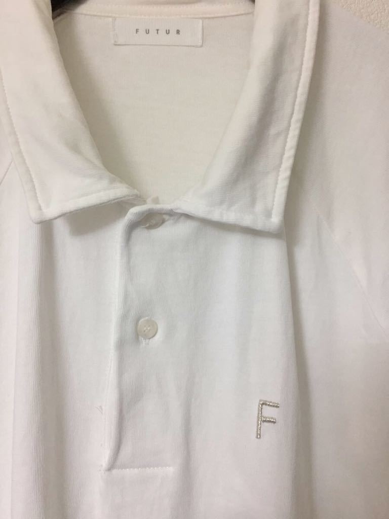 FUTUR long sleeve Polo white yellow navy long sleeve T shirt switch long T F Logo embroidery Rugger shirt football 