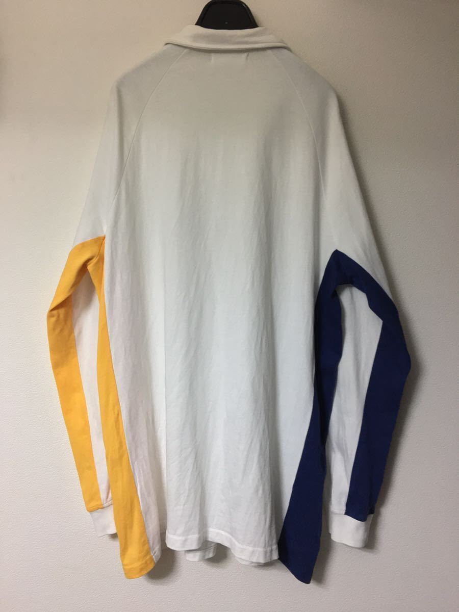 FUTUR long sleeve Polo white yellow navy long sleeve T shirt switch long T F Logo embroidery Rugger shirt football 