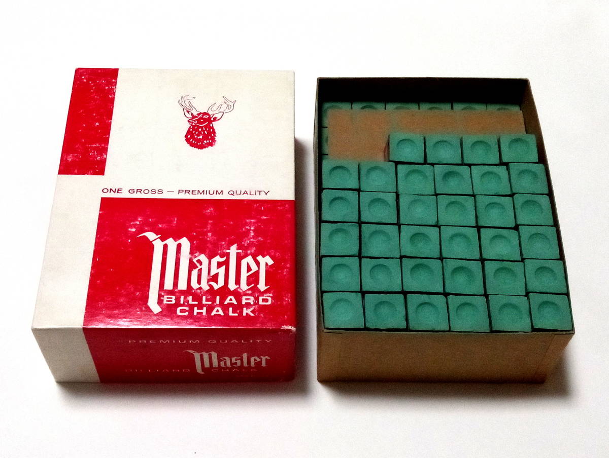 マスター master ビリヤード チョーク 130個 MASTER BILLIARD CHALK MADE IN USA 