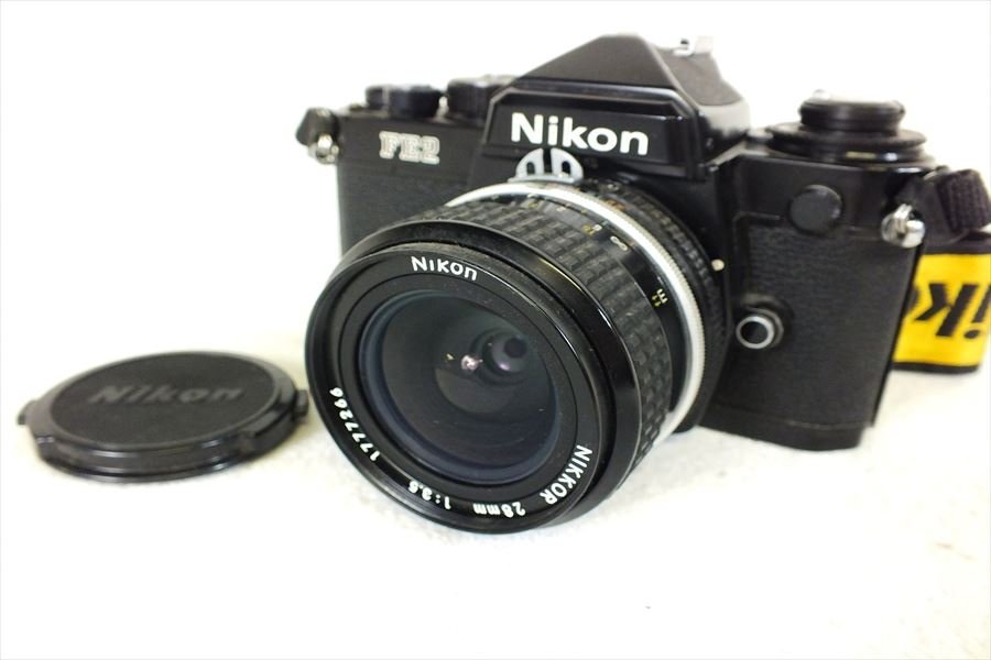 ◇ Nikon ニコン FE2 フィルム一眼レフ NIKKOR 28mm 3.5 中古現状品 220908T8098_画像1