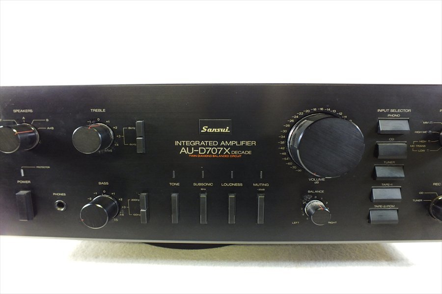 SANSUI サンスイ AU-D707X DECADE アンプ 音出し確認済み 中古 現状品 220708B2145