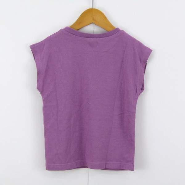 ブリーズ ノースリーブシャツ 無地 クルーネック カットソー 女の子用 120サイズ 紫 キッズ 子供服 BREEZE_画像2