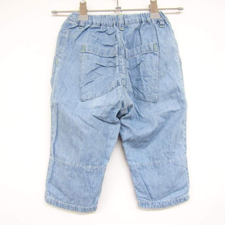 se rough Denim manner long pants long trousers waist rubber for girl 80 size light blue baby child clothes Seraph