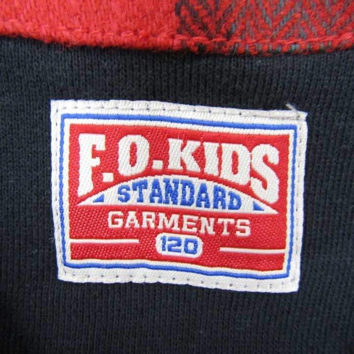エフオーキッズ ベスト ジレ チェック柄 刺繍 男の子用 120サイズ 赤 キッズ 子供服 F.O.KIDS_画像3