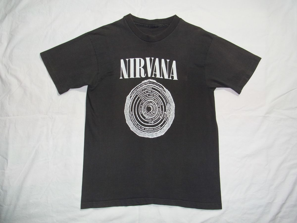 ☆ 90s ビンテージ NIRVANA ニルヴァーナ Vestibule サークル Tシャツ 黒 ☆USA古着 GIANT BY TULTEX TEE JAYS カート・コバーン SLIVER_画像3