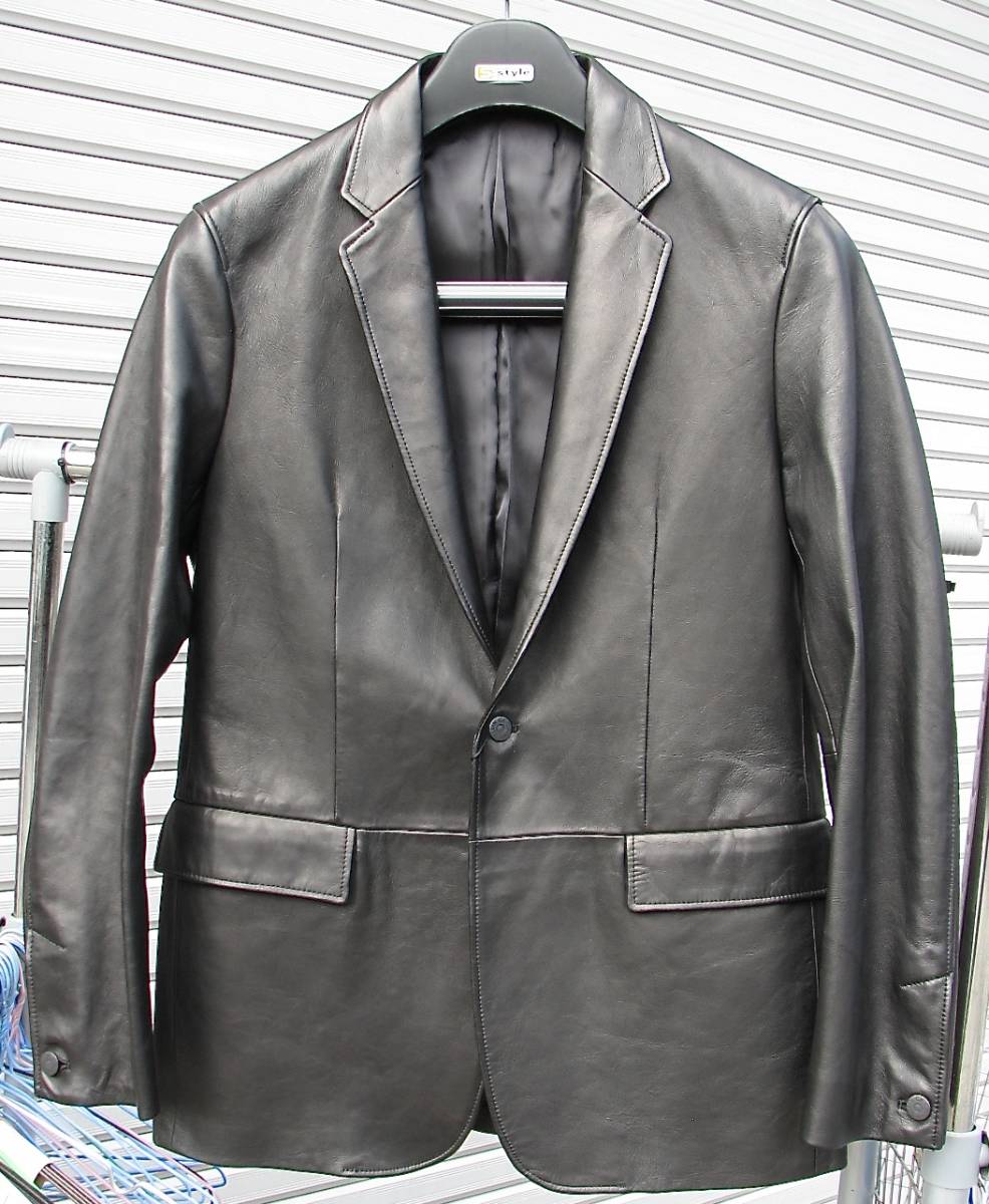 【超ポイントバック祭】 新古品★定価9.5万 38(L)黒 ジャケット ベジタブルなめしトロトロのラムレザー カルバンクライン ジャンパー、ブルゾン 【超ポイントバック祭】 新古品★定価9.5万 38(L)黒 ジャケット ベジタブルなめしトロトロのラムレザー カルバンクライン ジャンパー、ブルゾン