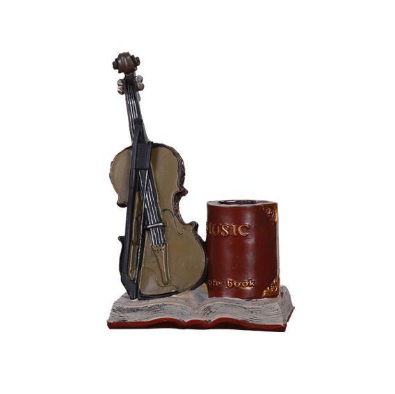  penholder ornament musical instruments foreign book. foundation European antique manner ( violin × red )