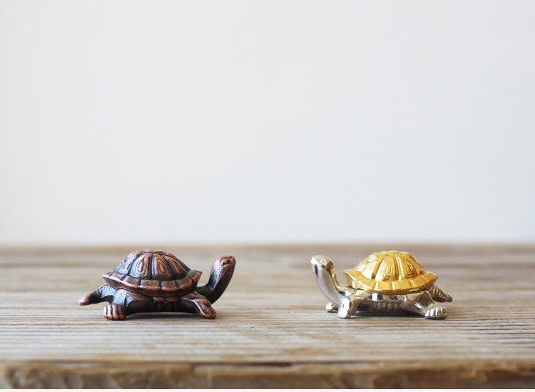  fragrance establish small turtle san miniature made of metal ( Gold & silver )