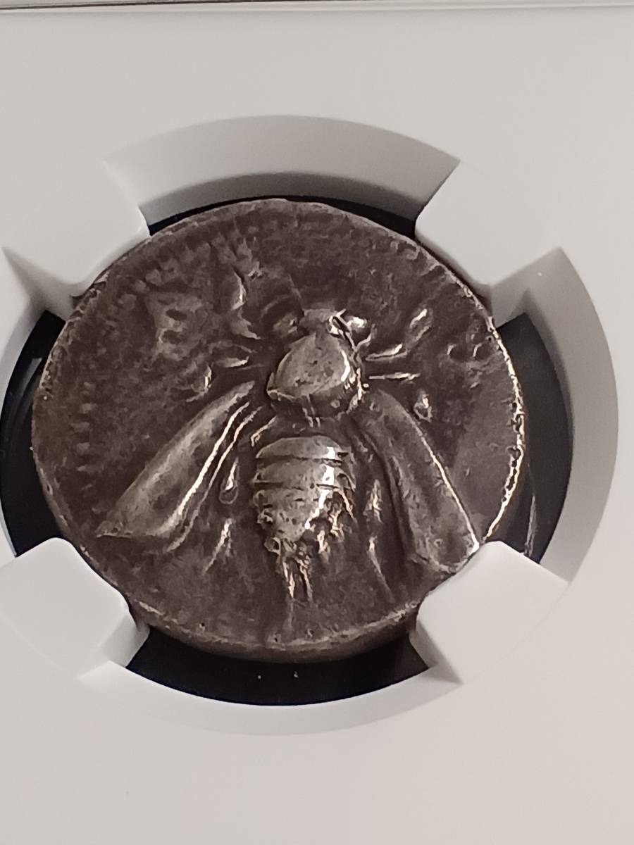 ★イオニア・エフェソス★Tetradrachmテトラドラクマ銀貨★BC4世紀★蜂/牡鹿・椰子の木★NGC鑑定品★出色の逸品★_画像1