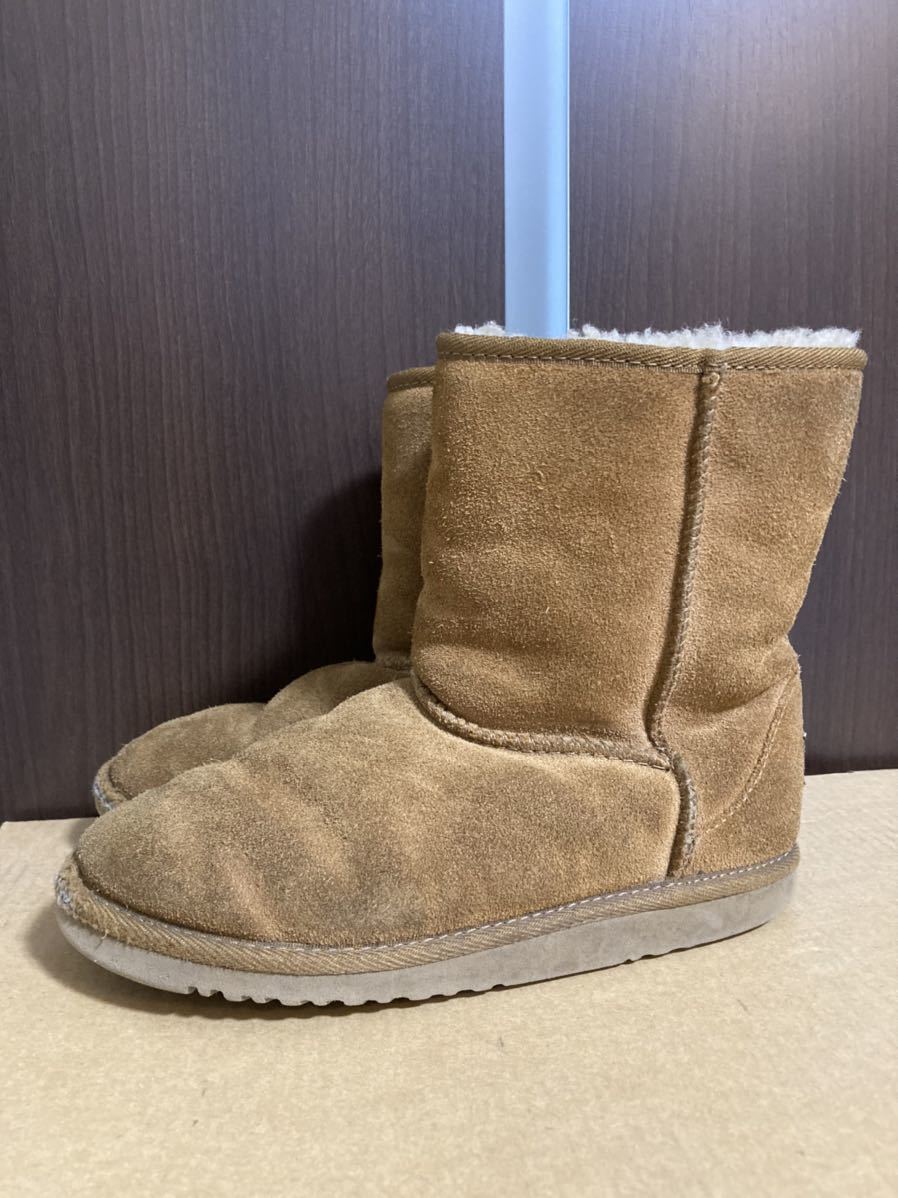 アグUGG ムートンブーツ 21.5cm 定番のシープスキンブーツ 送料無料 チェスナットUGG australia_画像2