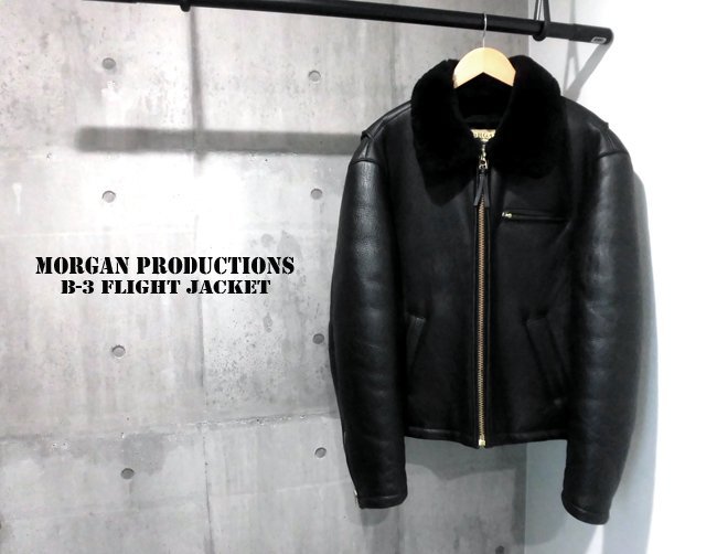 極美品 MORGAN PRODUCTIONS モーガン/B-3ムートンレザーフライト