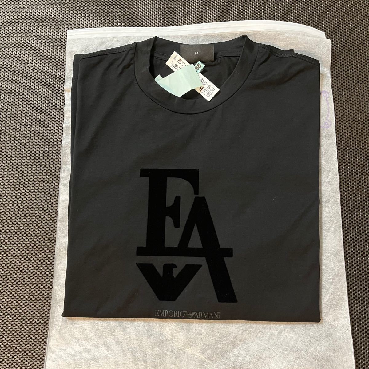 EMPORIO ARMANI Tシャツ シルケットジャージー製 フロックロゴ