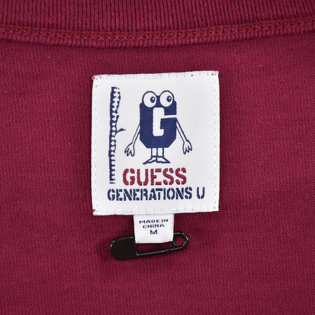  стоимость доставки 300 иен IGUESS x GENERATIONS Guess сотрудничество * Logo принт короткий рукав футболка бордо мужской M