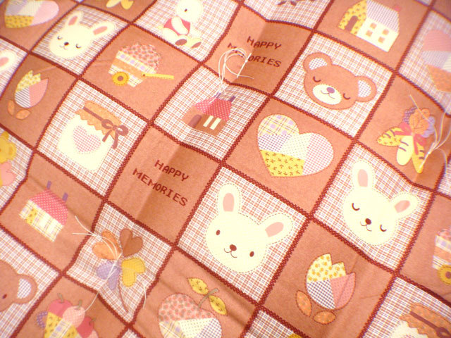  free shipping [ new goods ] made in Japan cotton cotton plant baby bed size mattress [rabbit] P 70.×120.