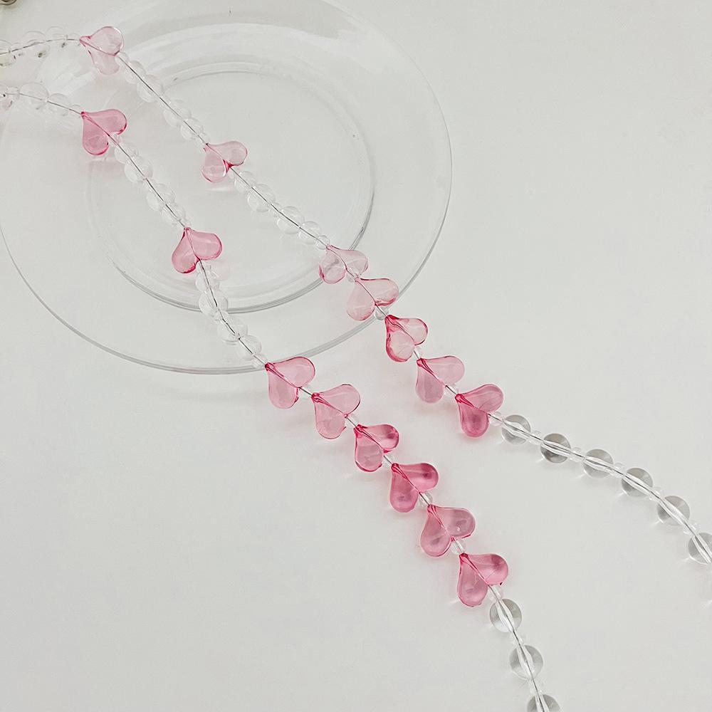  conditions attaching half-price pink Heart neck strap long mobile diagonal ..125.