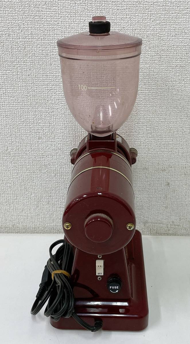 年代物【Kalita カリタ ナイスカットミル 「KH-100」電動コーヒーミル】カリタコーヒーミル/レッド/通電OK/A49-184 ラウンド Kalita カリタ レッド 電動コーヒーミル KH-100 ナイスカットミル 調理機器