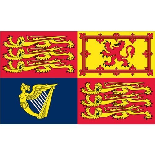 海外限定 イギリス王旗1837年 女王の紋章 国章 貴重特大フラッグ_画像1