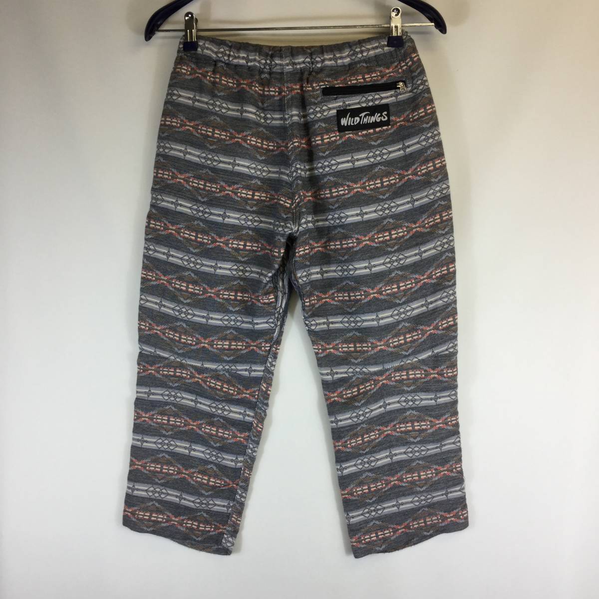 WILD THINGS ワイルドシングス コットンパンツ 総柄 ネイティブ柄 XS