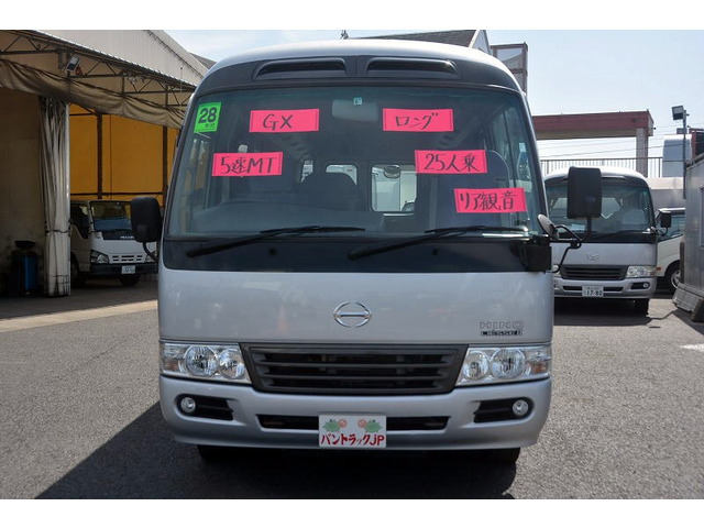 「平成28年 日野 リエッセII GX ロング 送迎バス 25人乗り 自動ドア オートエアコン モケットシート マイク 5速MT@車選びドットコム」の画像2